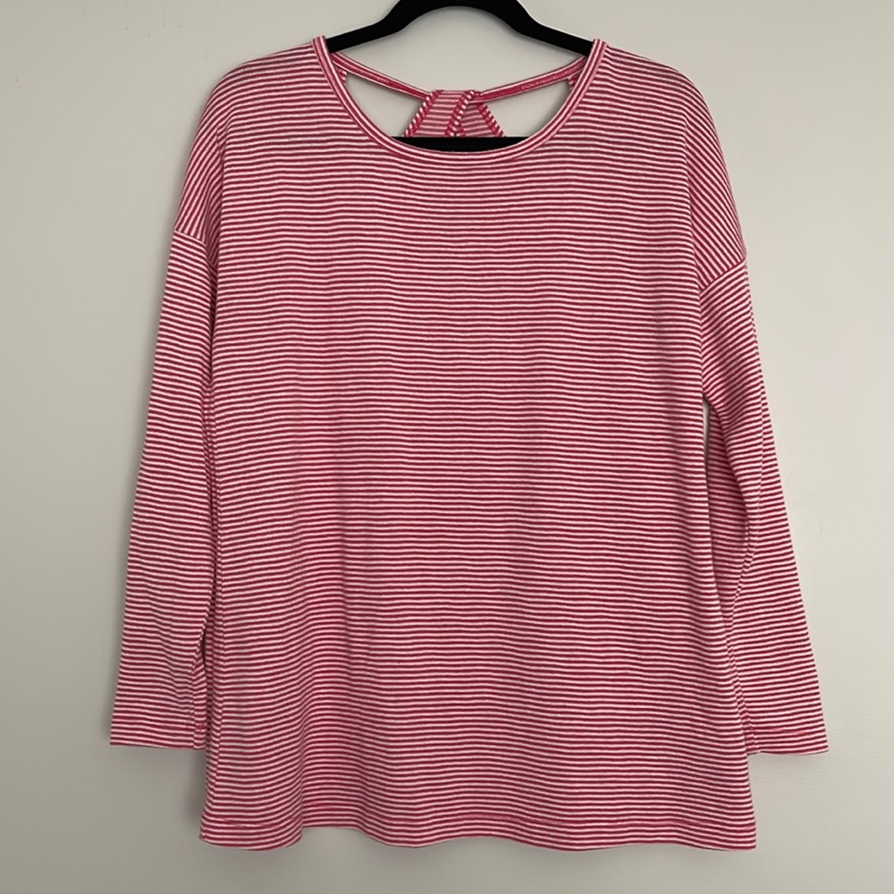 Soft Surroundings French Key Womens Stripe Top Sz S